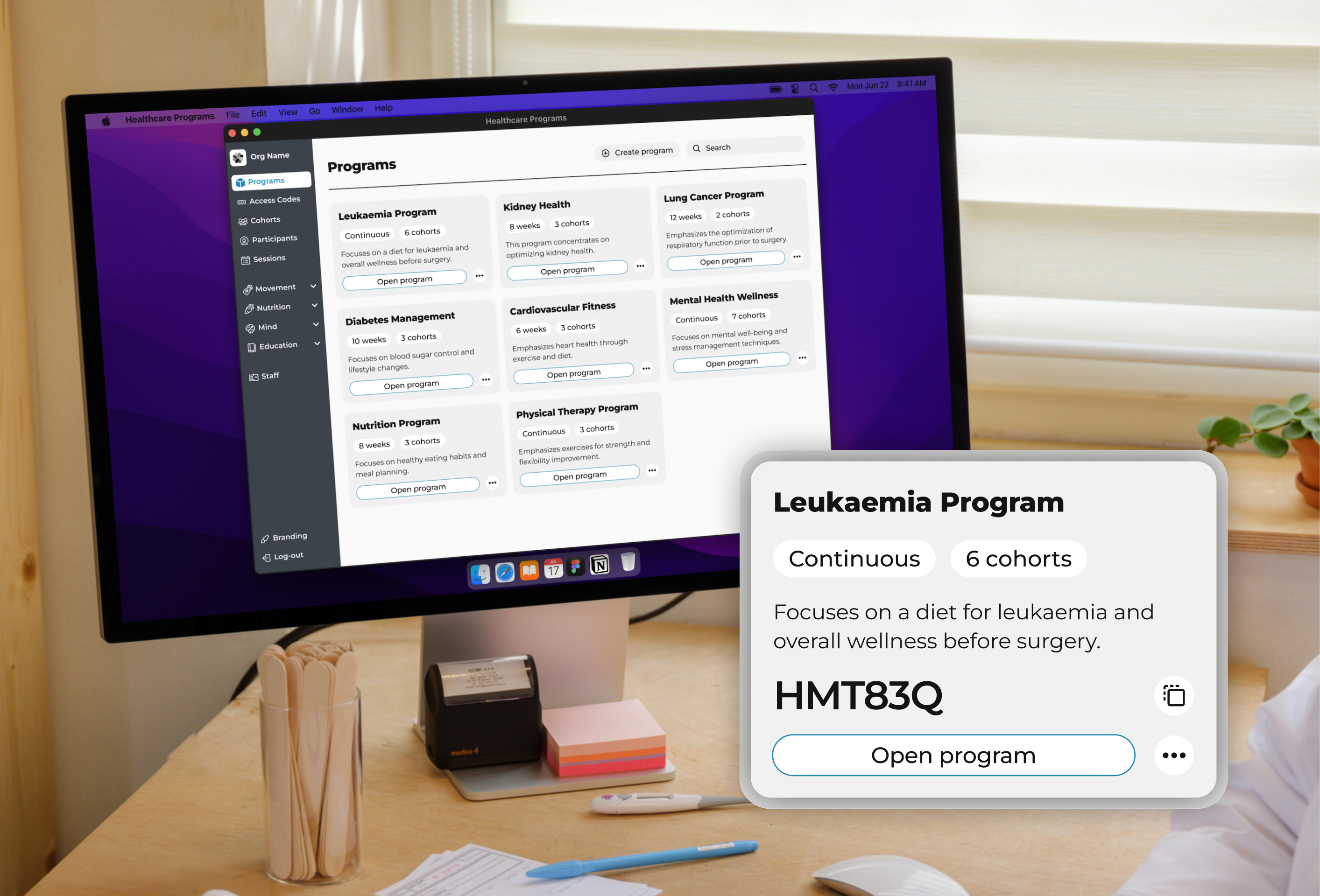 cover image for healthcare programs project