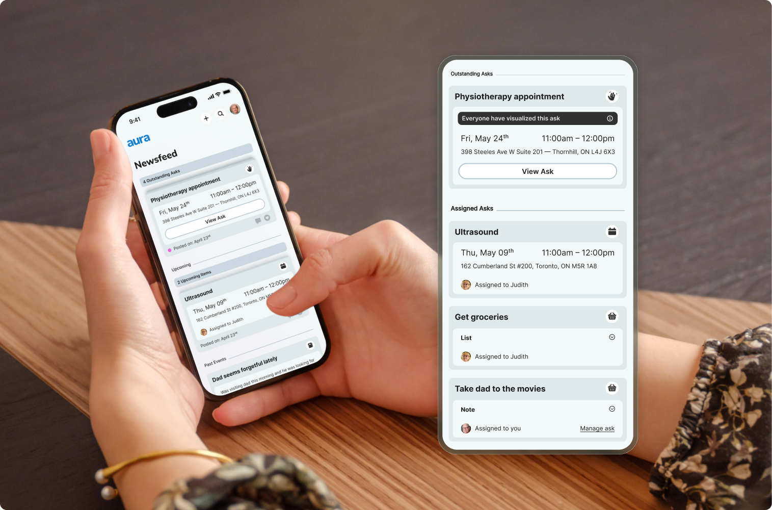 cover image for COPD project, showing a mobile app and a clinician dashboard