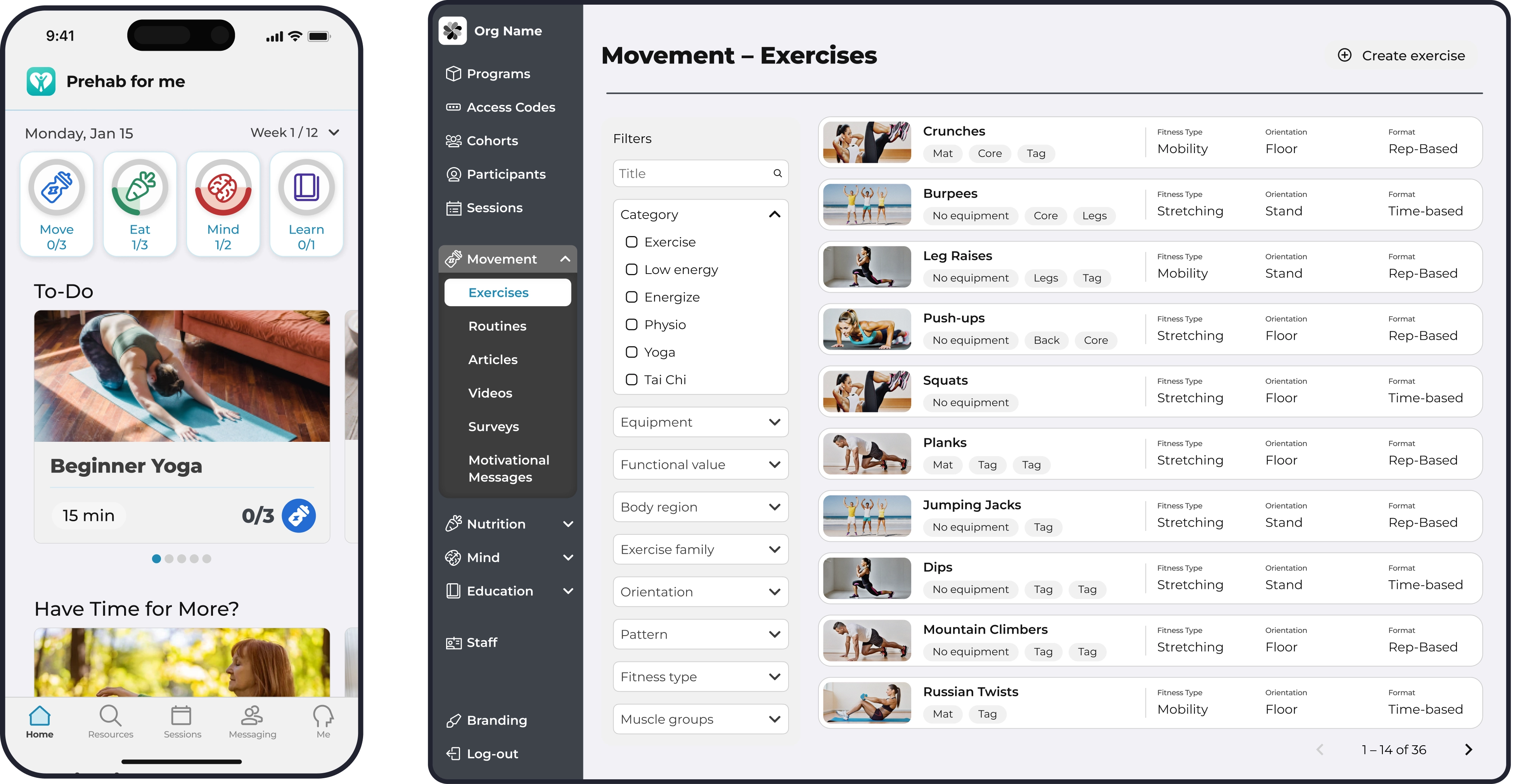 cover image for healthcare programs app, showing a mobile patient app and clinician dashboard